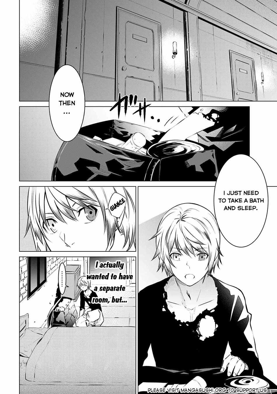 SSS-Rank Dungeon de Knife Ippon Tewatasare Tsuihou Sareta Shiro Madoushi: Yggdrasil no Noroi ni Yori Jakuten de Aru Maryoku Fusoku o Kokufukushi Sekai Saikyou e to Itaru Chapter 9.3 — Page 6