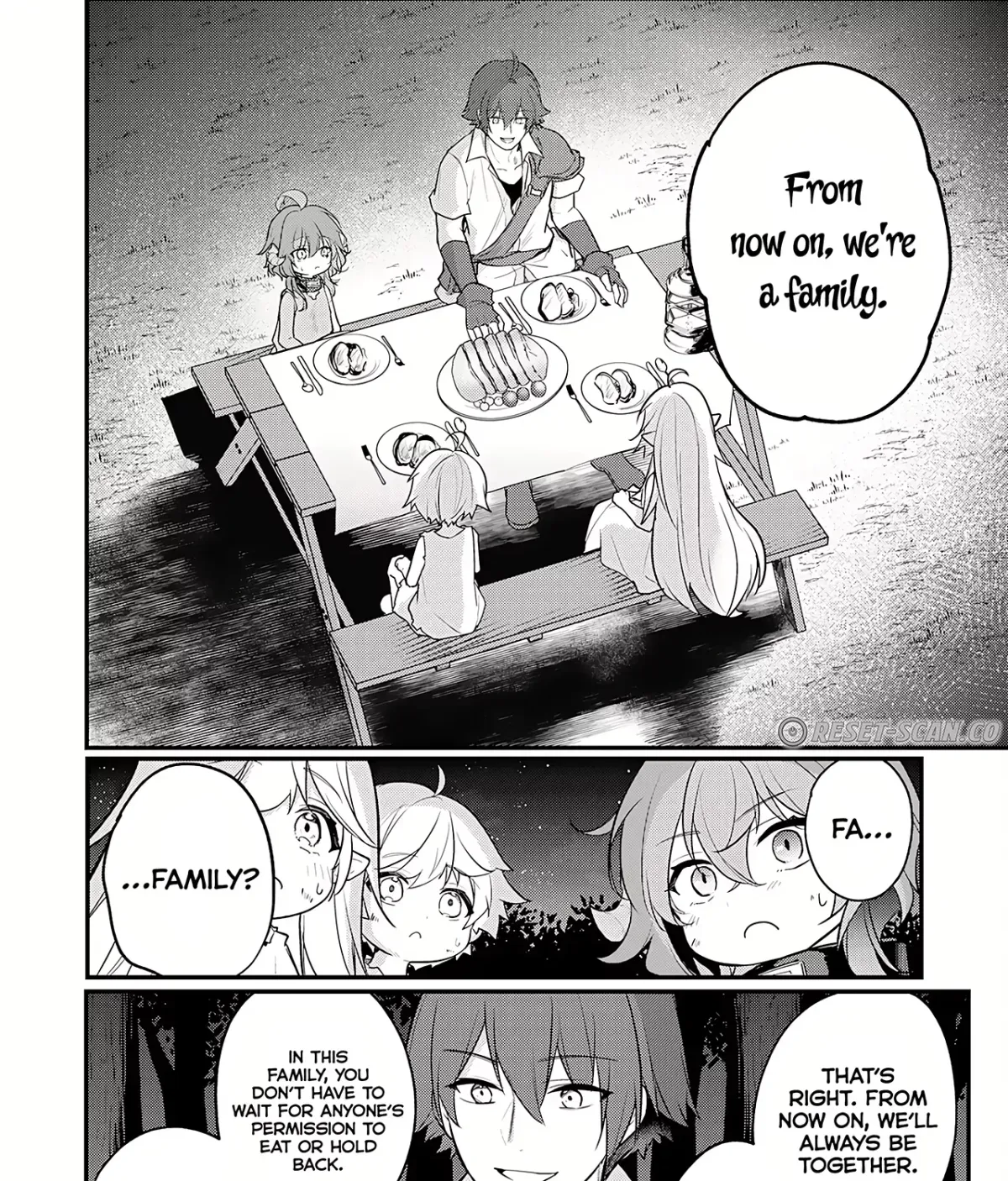 Ten'i Shitara Dorei no Chichi ni Natta kedo, Kazoku to shite Mederu koto ni shita: Jitsu wa Yuusha to Maou to Seijo datta Kodomotachi no Chikara ga Tondemo Skill de Tsukaeta node Saikyou desu Chapter 1 — Page 87