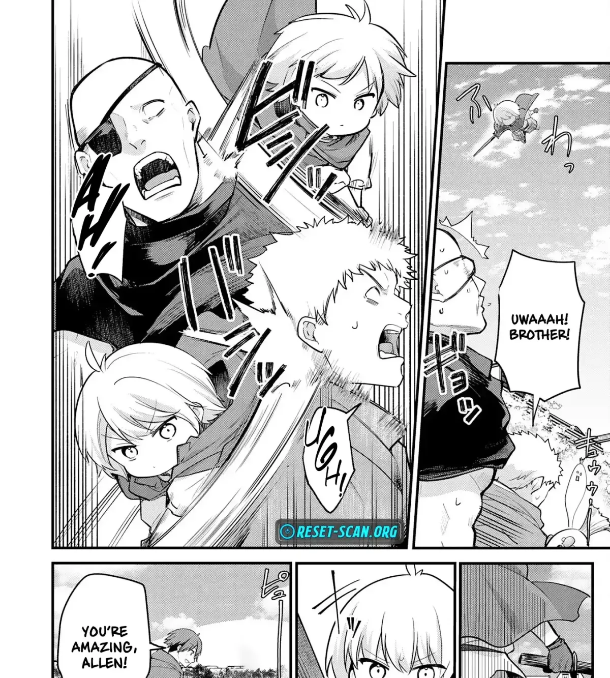 Ten'i Shitara Dorei no Chichi ni Natta kedo, Kazoku to shite Mederu koto ni shita: Jitsu wa Yuusha to Maou to Seijo datta Kodomotachi no Chikara ga Tondemo Skill de Tsukaeta node Saikyou desu Chapter 6 — Page 35