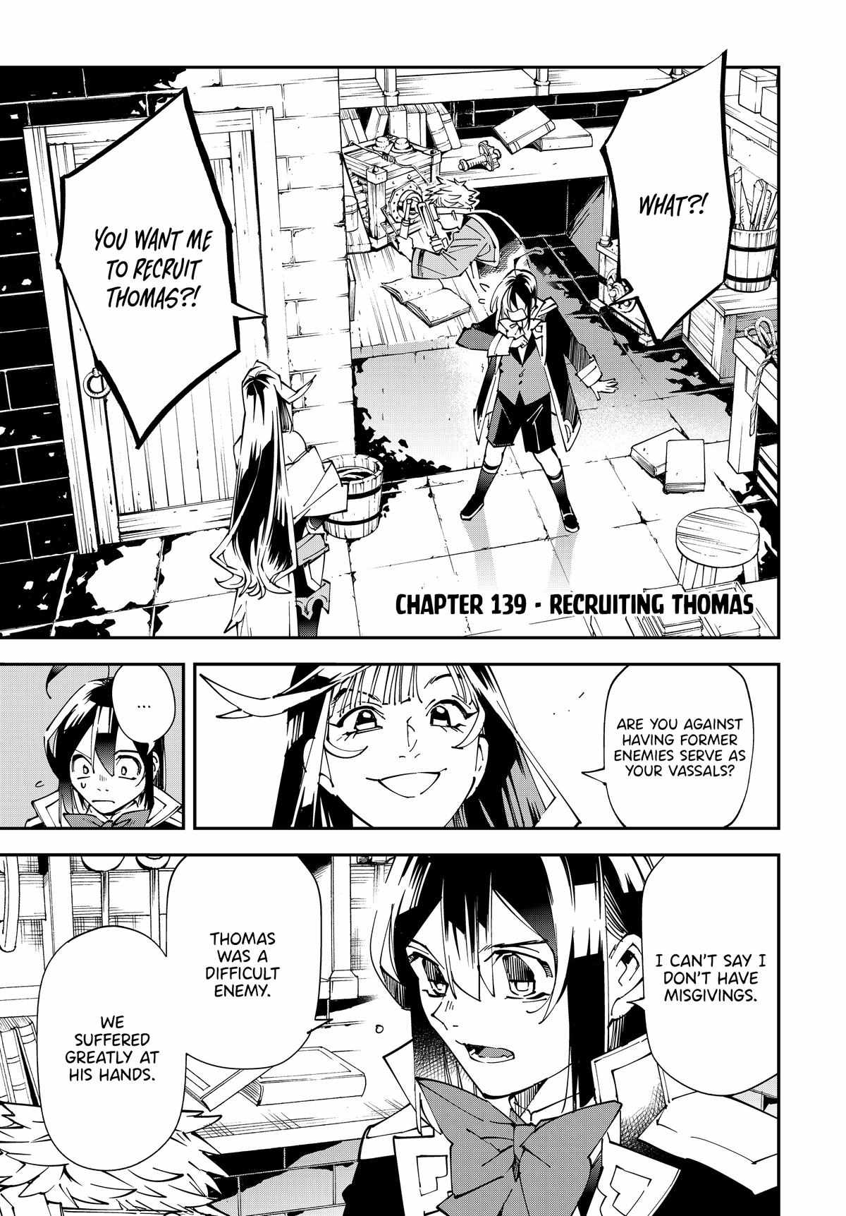 Tensei Kizoku, Kantei Skill de Nariagaru: Jakushou Ryouchi o Uketsuida node, Yuushuu na Jinzai o Fuyashiteitara, Saikyou Ryouchi ni Natteta Chapter 139 — Page 1