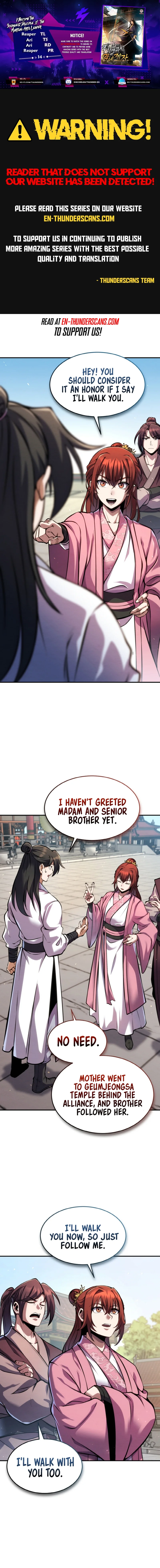 The Youngest Disciple of the Martial Arts Leader Chapter 14 — Page 1