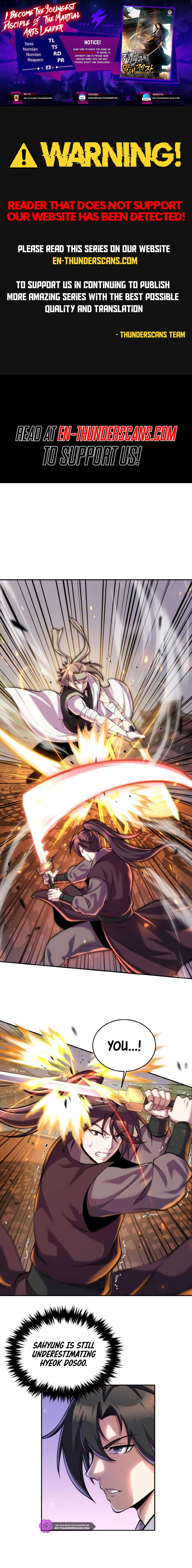 The Youngest Disciple of the Martial Arts Leader Chapter 23 — Page 1