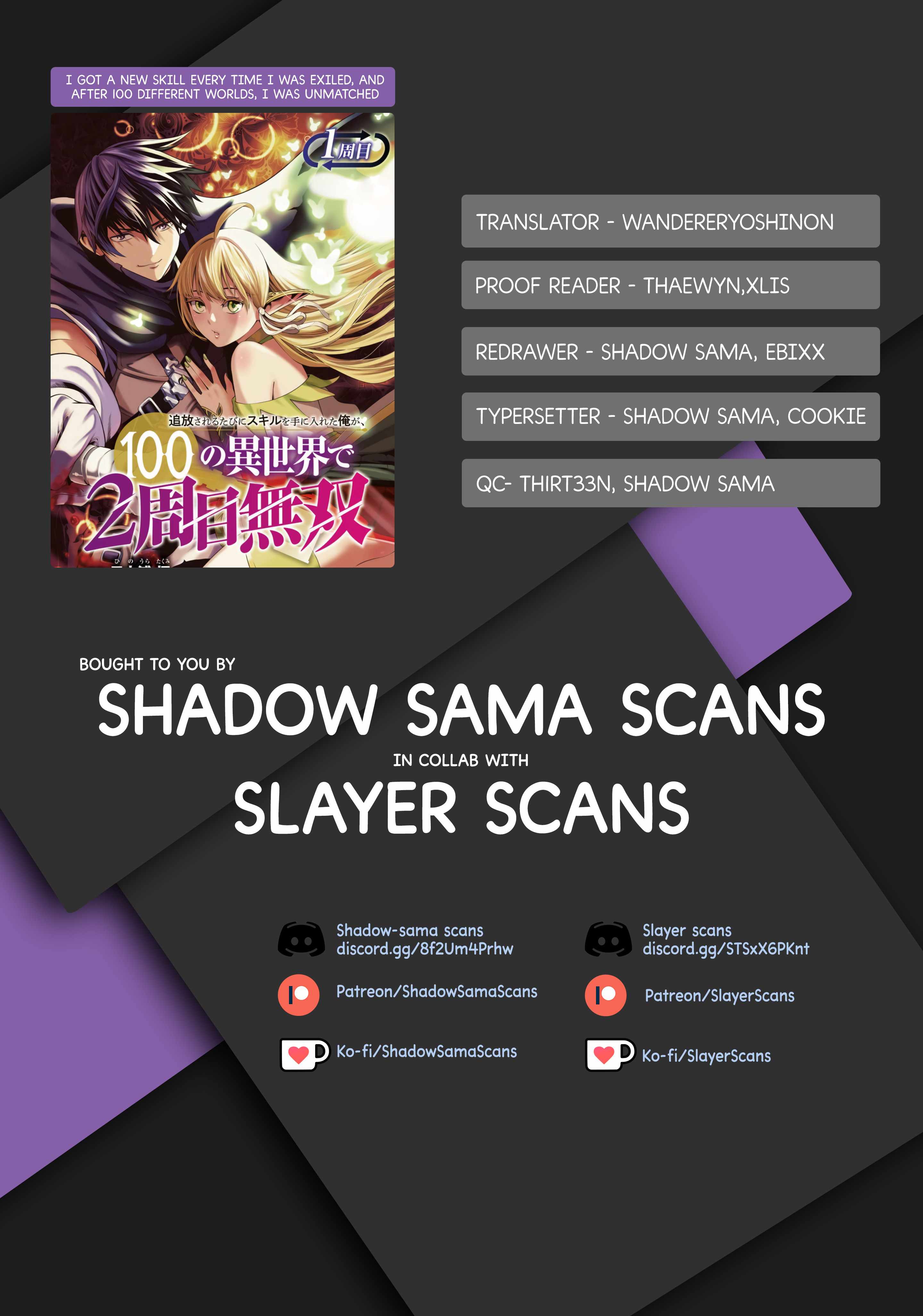 Tsuihou Sareru Tabi ni Skill o Te ni Ireta Ore ga, 100 no Isekai de 2-shuume Musou Chapter 12 — Page 1