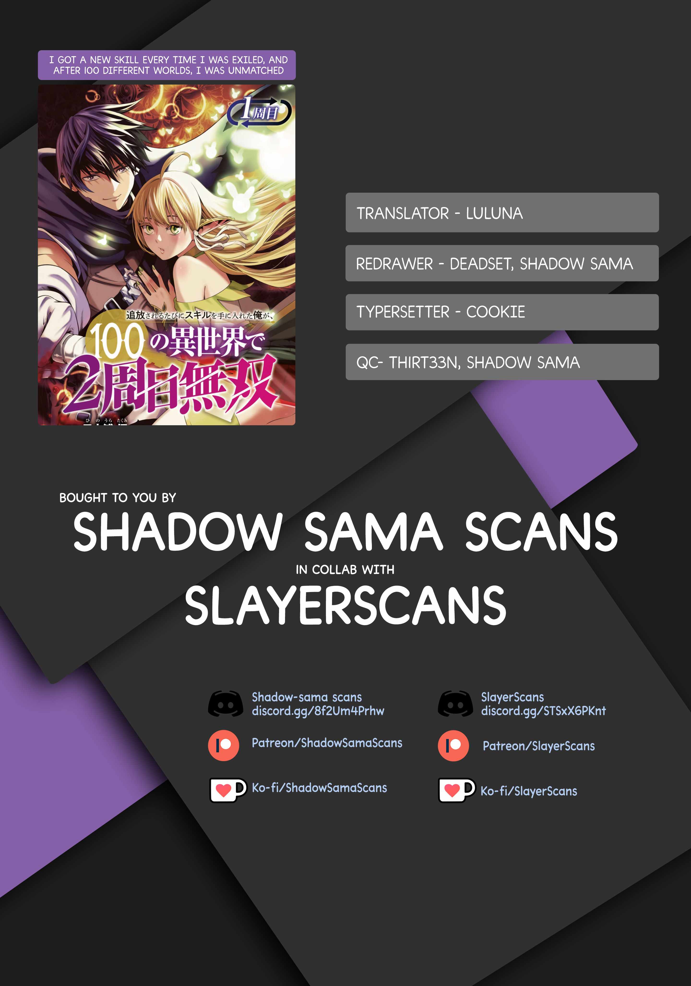 Tsuihou Sareru Tabi ni Skill o Te ni Ireta Ore ga, 100 no Isekai de 2-shuume Musou Chapter 23 — Page 1