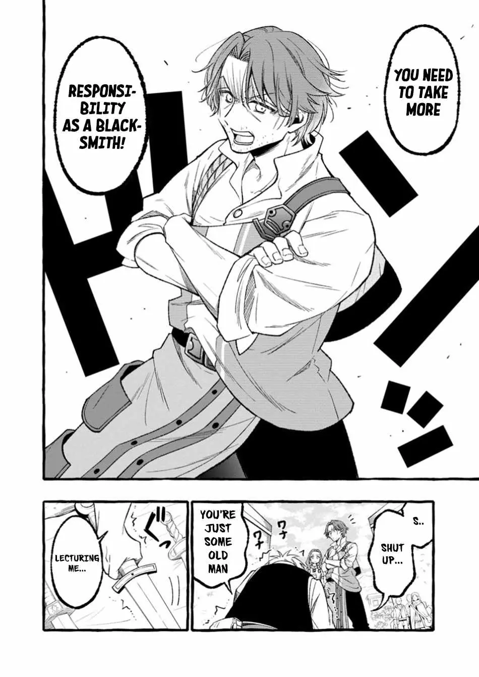 Tsuihou Sareta Ossan Kajishi, Nazeka Densetsu no Dai Meikou ni Naru: Mukashi Omocha no Buki o Tsukutteageta Kodomotachi ga Zenin Eiyuu ni Natteita Chapter 1 — Page 14