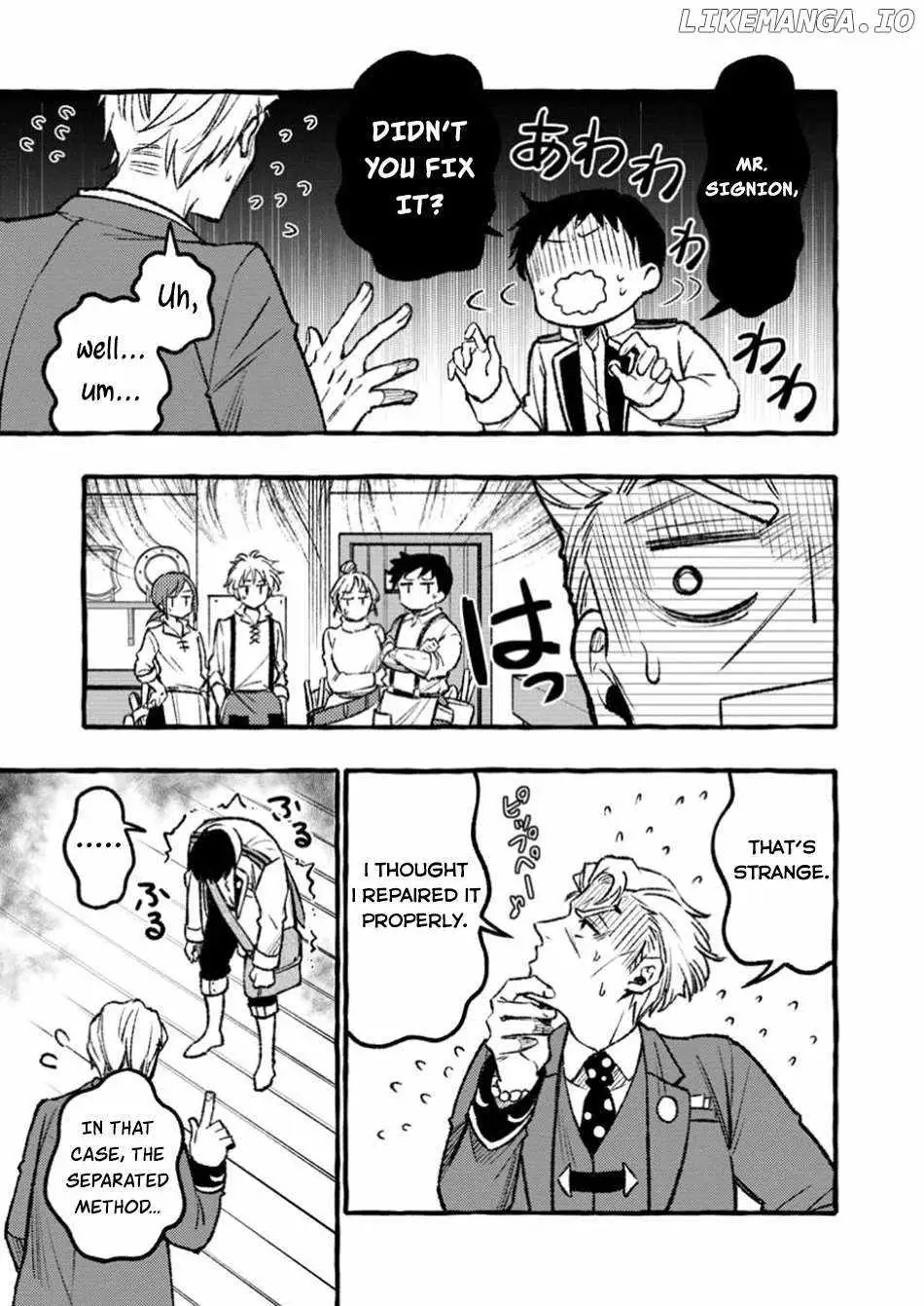 Tsuihou Sareta Ossan Kajishi, Nazeka Densetsu no Dai Meikou ni Naru: Mukashi Omocha no Buki o Tsukutteageta Kodomotachi ga Zenin Eiyuu ni Natteita Chapter 2.2 — Page 9