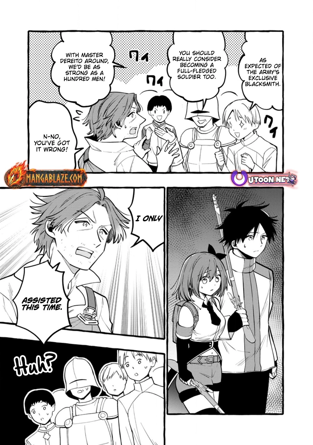 Tsuihou Sareta Ossan Kajishi, Nazeka Densetsu no Dai Meikou ni Naru: Mukashi Omocha no Buki o Tsukutteageta Kodomotachi ga Zenin Eiyuu ni Natteita Chapter 20 — Page 22