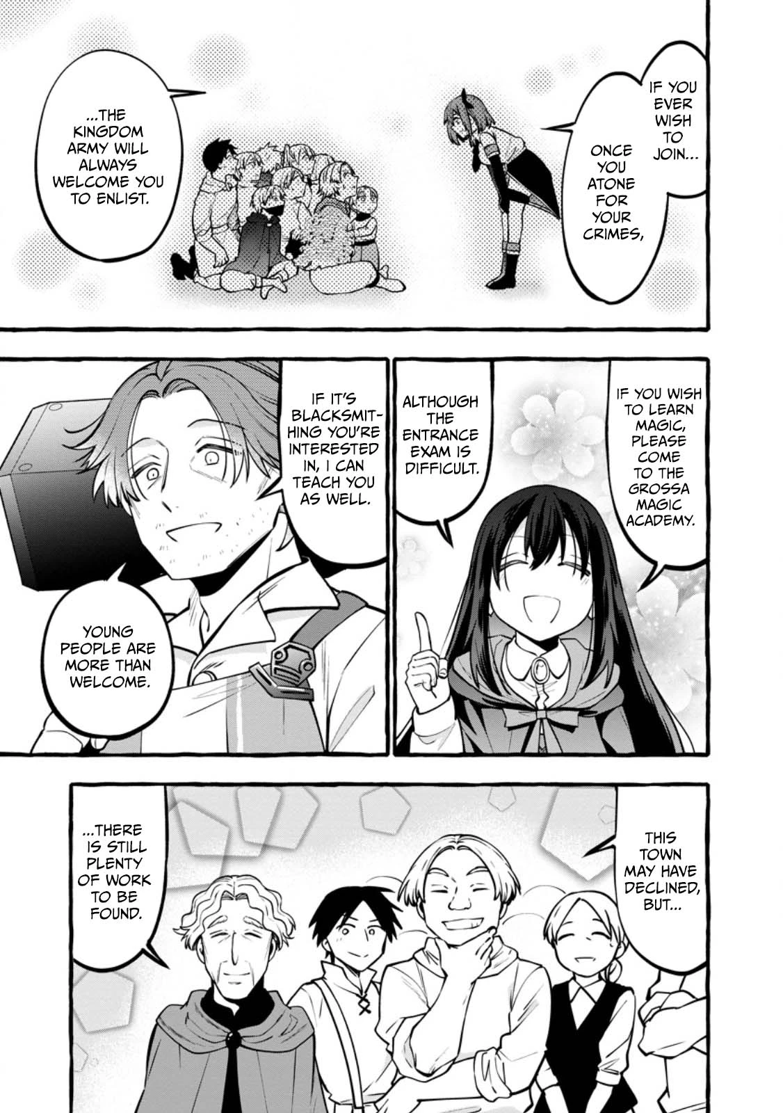 Tsuihou Sareta Ossan Kajishi, Nazeka Densetsu no Dai Meikou ni Naru: Mukashi Omocha no Buki o Tsukutteageta Kodomotachi ga Zenin Eiyuu ni Natteita Chapter 22.3 — Page 9