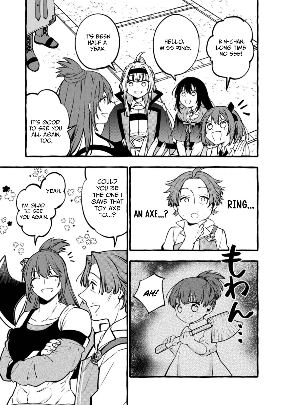 Tsuihou Sareta Ossan Kajishi, Nazeka Densetsu no Dai Meikou ni Naru: Mukashi Omocha no Buki o Tsukutteageta Kodomotachi ga Zenin Eiyuu ni Natteita Chapter 23.1 — Page 10