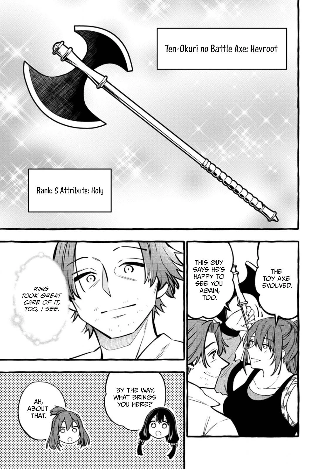 Tsuihou Sareta Ossan Kajishi, Nazeka Densetsu no Dai Meikou ni Naru: Mukashi Omocha no Buki o Tsukutteageta Kodomotachi ga Zenin Eiyuu ni Natteita Chapter 23.2 — Page 3