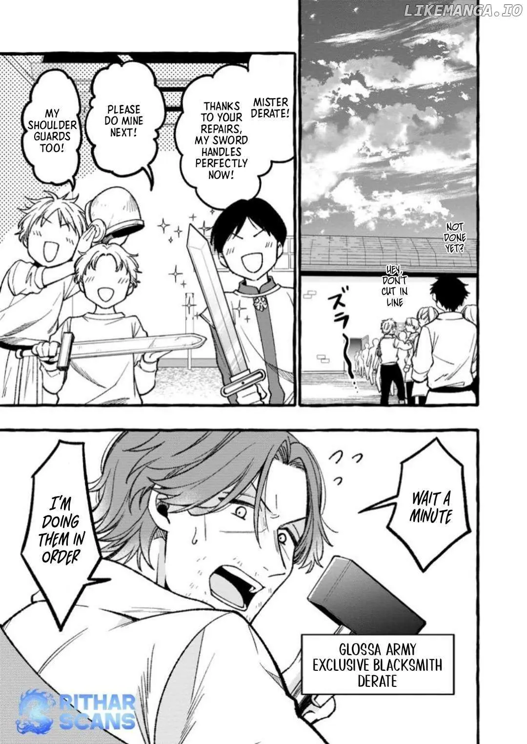 Tsuihou Sareta Ossan Kajishi, Nazeka Densetsu no Dai Meikou ni Naru: Mukashi Omocha no Buki o Tsukutteageta Kodomotachi ga Zenin Eiyuu ni Natteita Chapter 6.1 — Page 1