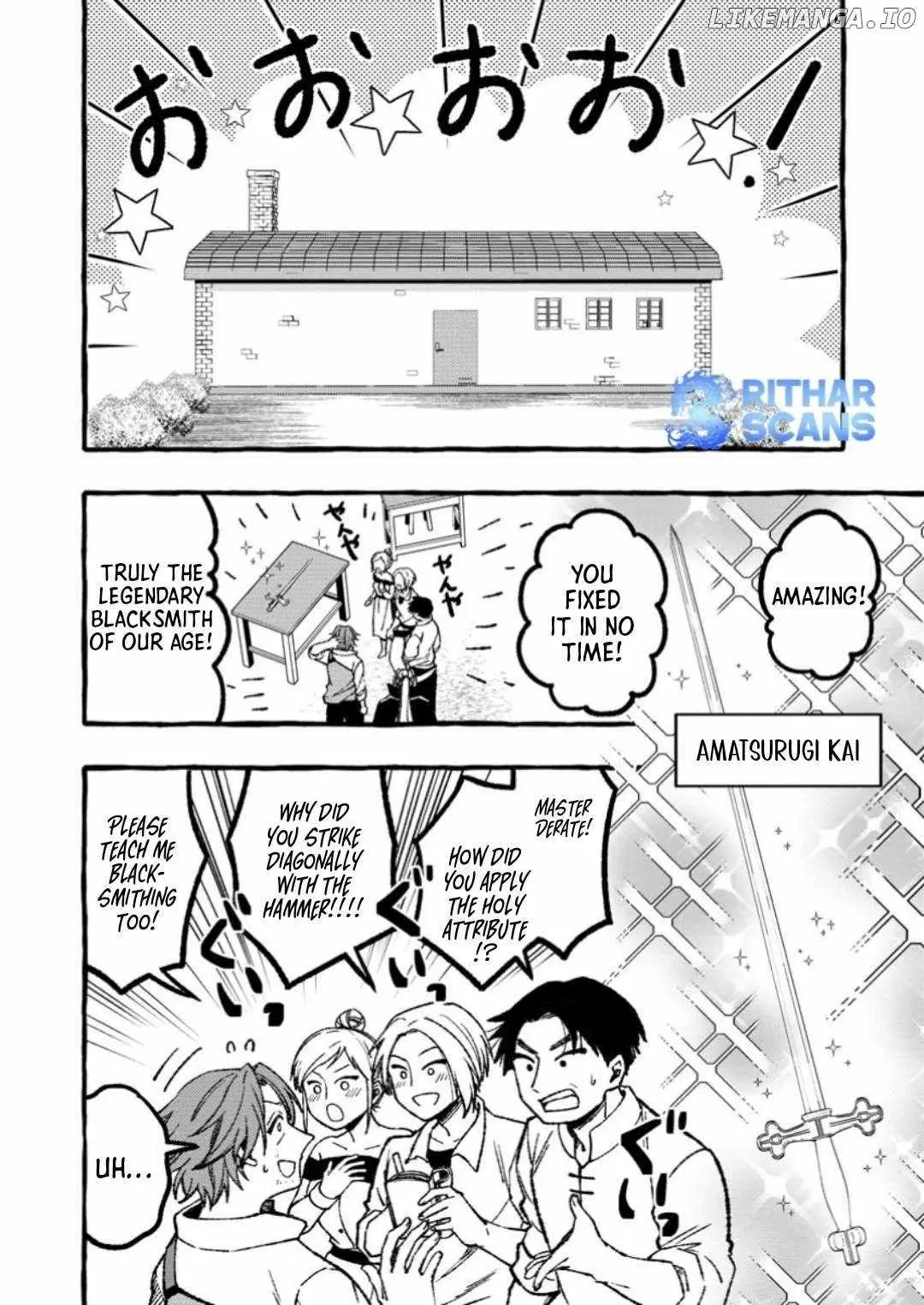 Tsuihou Sareta Ossan Kajishi, Nazeka Densetsu no Dai Meikou ni Naru: Mukashi Omocha no Buki o Tsukutteageta Kodomotachi ga Zenin Eiyuu ni Natteita Chapter 7.1 — Page 12