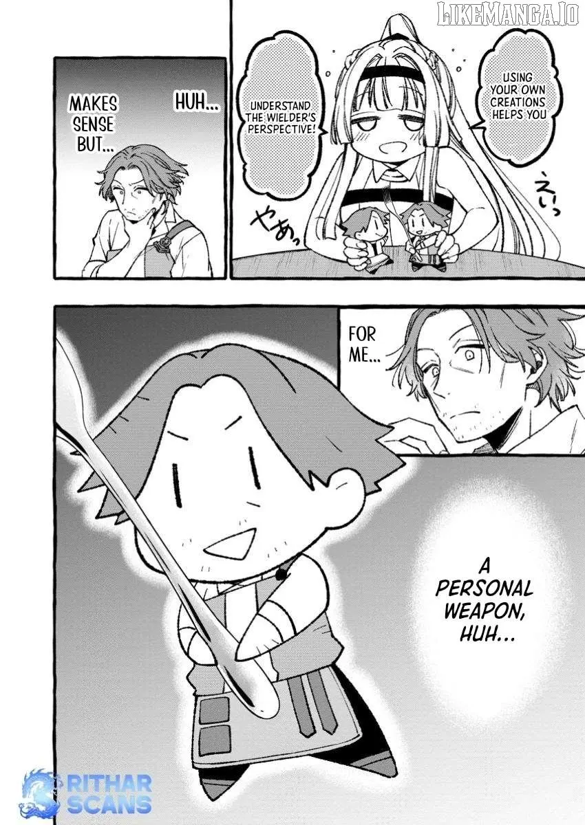 Tsuihou Sareta Ossan Kajishi, Nazeka Densetsu no Dai Meikou ni Naru: Mukashi Omocha no Buki o Tsukutteageta Kodomotachi ga Zenin Eiyuu ni Natteita Chapter 7.2 — Page 12