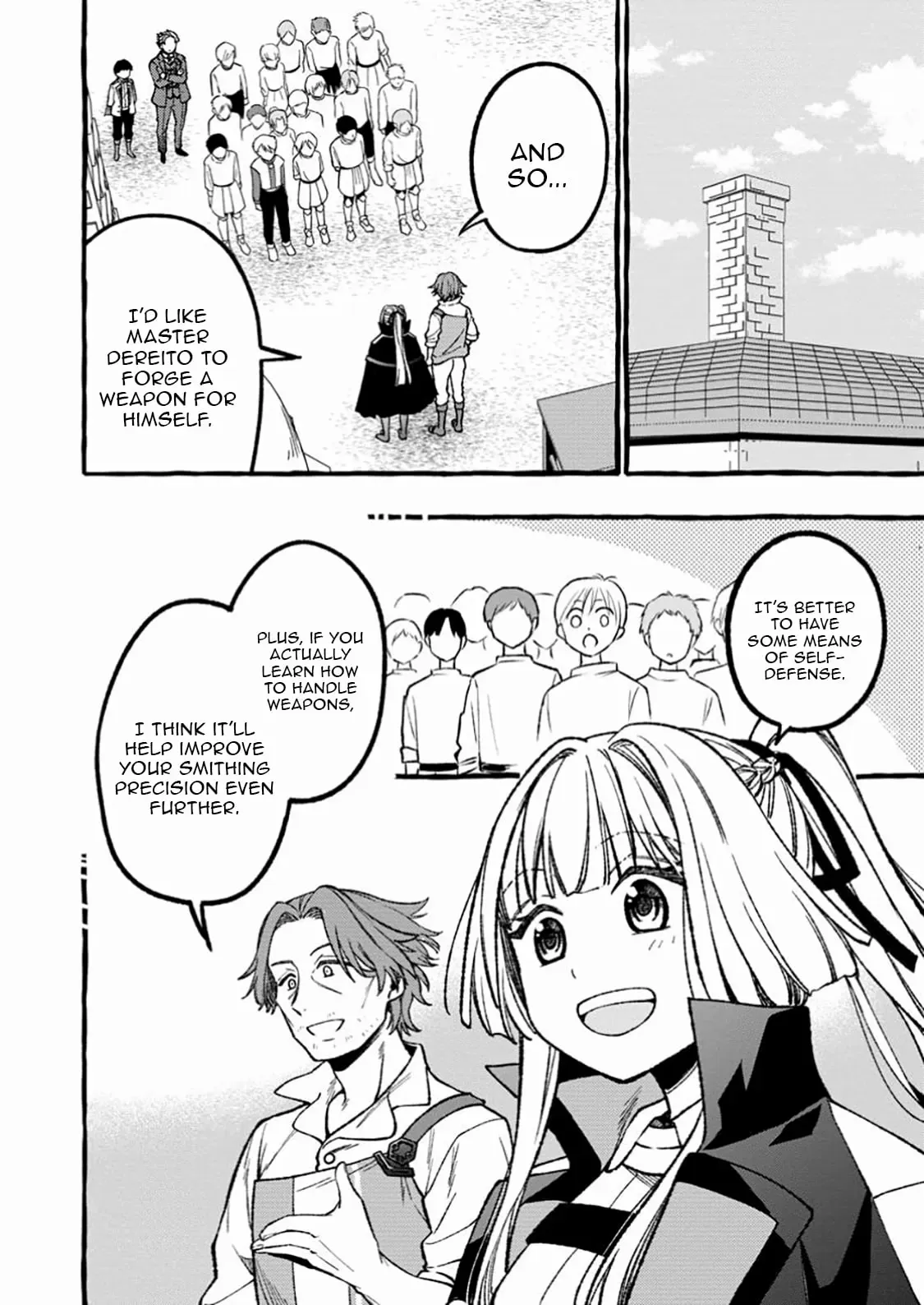 Tsuihou Sareta Ossan Kajishi, Nazeka Densetsu no Dai Meikou ni Naru: Mukashi Omocha no Buki o Tsukutteageta Kodomotachi ga Zenin Eiyuu ni Natteita Chapter 8.1 — Page 4