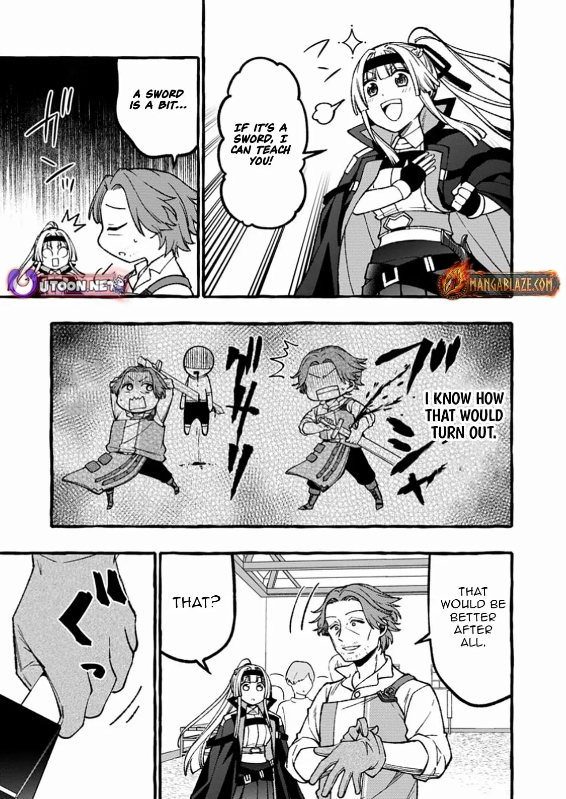 Tsuihou Sareta Ossan Kajishi, Nazeka Densetsu no Dai Meikou ni Naru: Mukashi Omocha no Buki o Tsukutteageta Kodomotachi ga Zenin Eiyuu ni Natteita Chapter 8.2 — Page 2