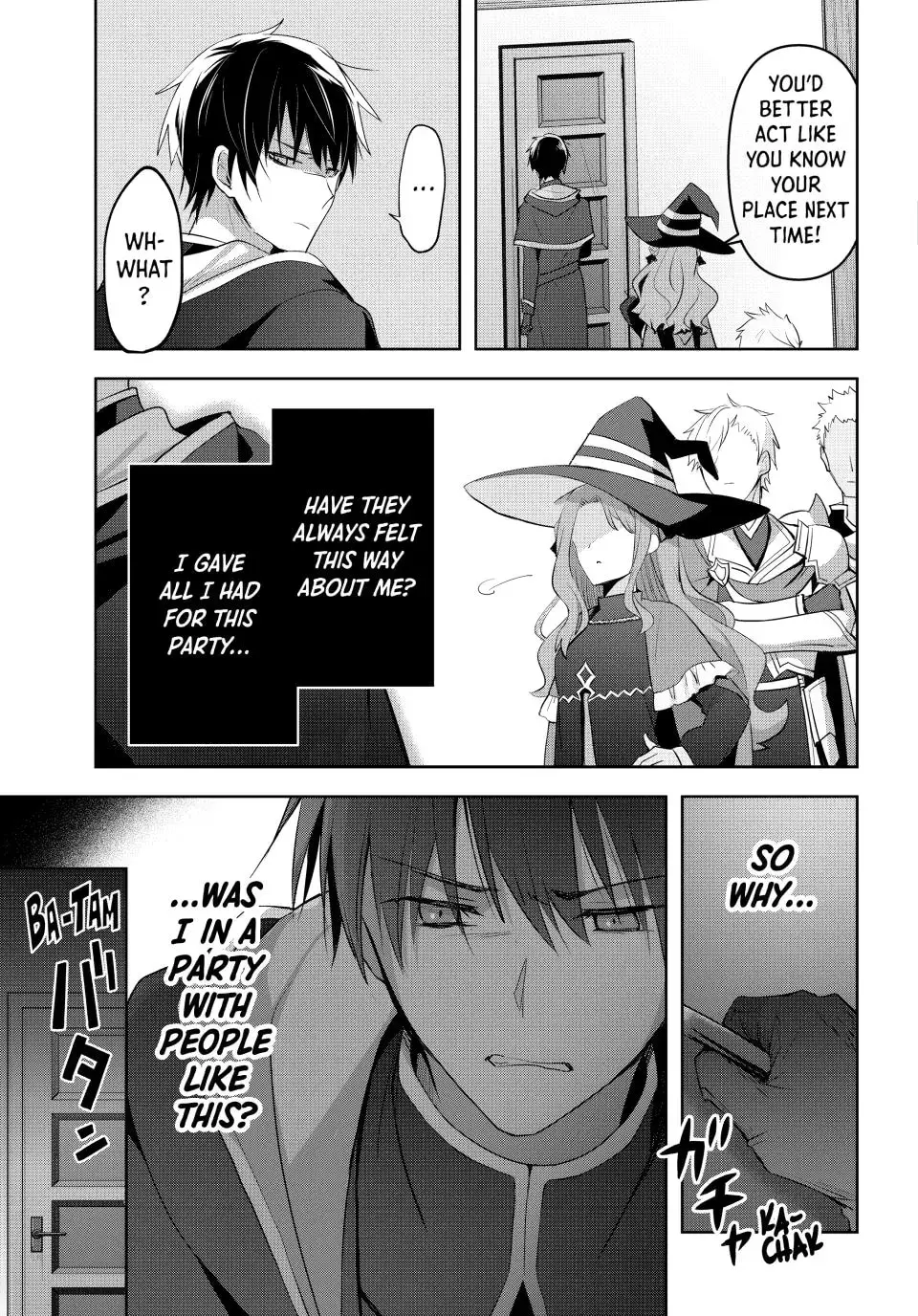 Yuusha Party o Oidasareta Kiyoubinbou: Party Jijou de Fuyojutsushi o Yatteita Kenshi, Bannou e to Itaru Chapter 1 — Page 12